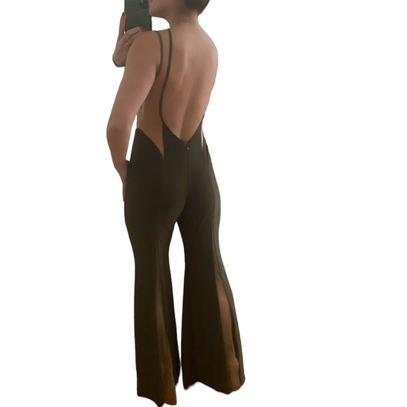Jovani Jumpsuit Olive Color - Picture 2 of 7